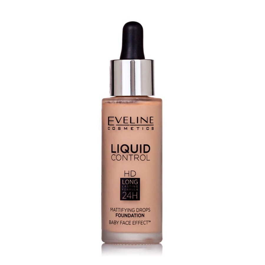 Тональна основа рідка Liquid control 32мл, 015 Eveline Cosmetics: ціни та характеристики