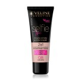 Тональная основа + консилер 2 в 1 Selfie Time 08 Eveline Cosmetics