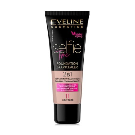 Тональная основа + консилер 2 в 1 Selfie Time 11 Eveline Cosmetics