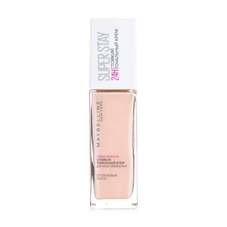 Тональный крем для лицаSuperstay 24H стойкий тон 07 слоновая кость, 30мл, Maybelline New York: цены и характеристики