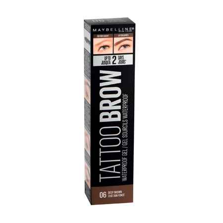 Гель для бровей Tattoo Brow водостойкий 06 темно-коричневый 5 мл, Maybelline New York: цены и характеристики