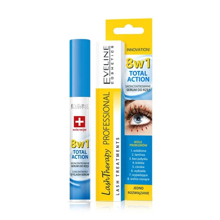Концентрированная сыворотка для ресниц 8в1, Multi-Purpose Eyelash Serum Total Action, Eveline Cosmetics: цены и характеристики