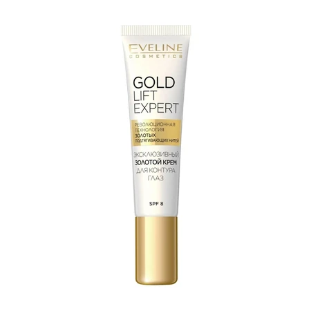 Золотий крем проти зморщок для контуру очей Gold Lift Expert, 15мл, Eveline Cosmetics: ціни та характеристики