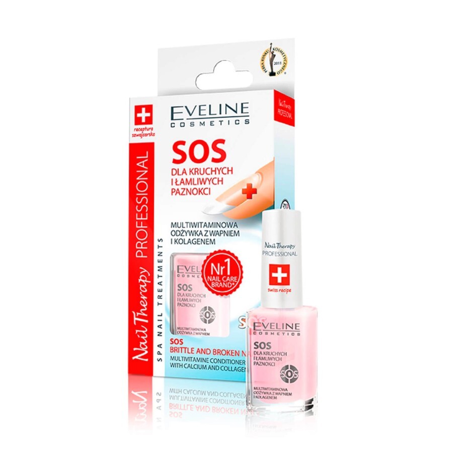 Лікування для ломких нiгтiв SOS, Nail Therapy, 12 мл, Eveline Cosmetics: ціни та характеристики