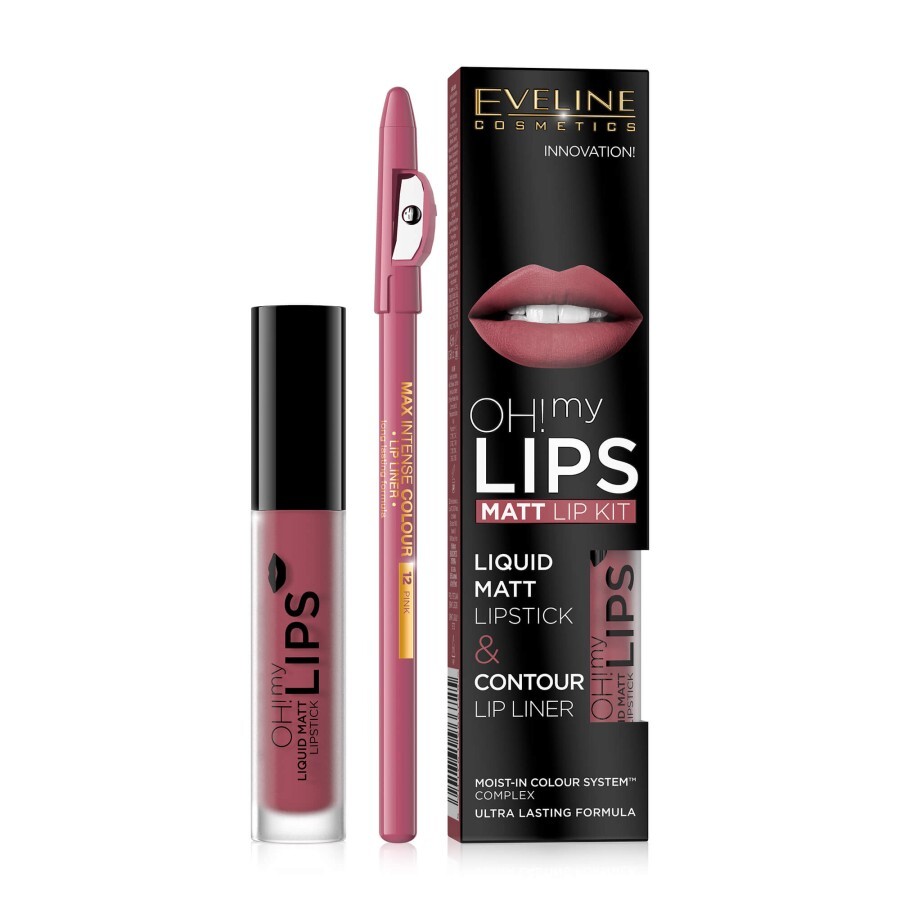 Помада для губ Oh! My Lips матовая жидкая 06 с карандашом, Eveline Cosmetics: цены и характеристики