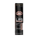 Помада для губ Oh! My Lips матовая жидкая 01 с карандашом, Eveline Cosmetics