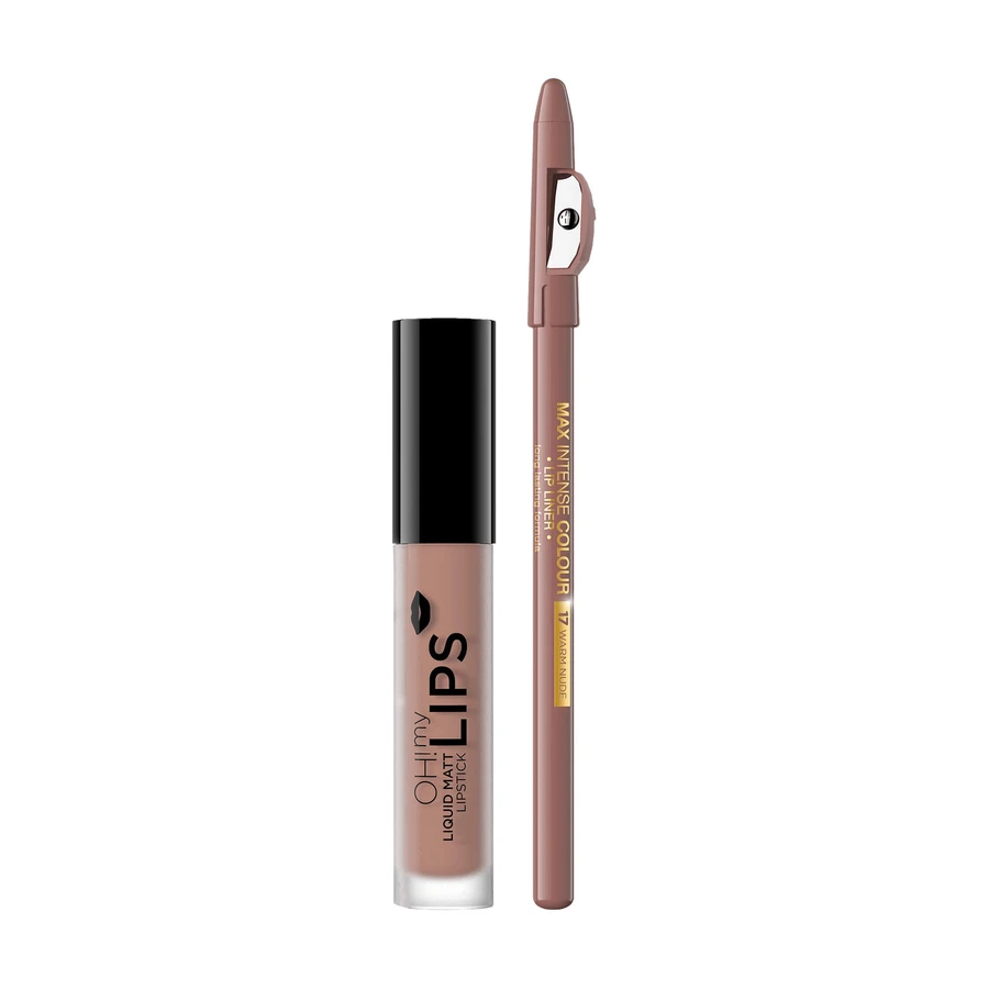 Помада для губ Oh! My Lips матовая жидкая 01 с карандашом, Eveline Cosmetics: цены и характеристики