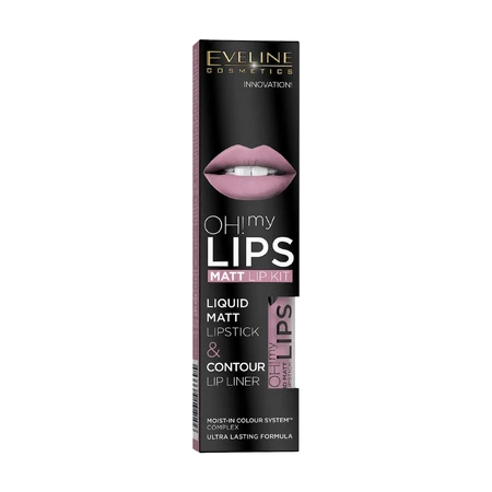 Помада для губ Oh! My Lips матовая жидкая 03 с карандашом, Eveline Cosmetics: цены и характеристики