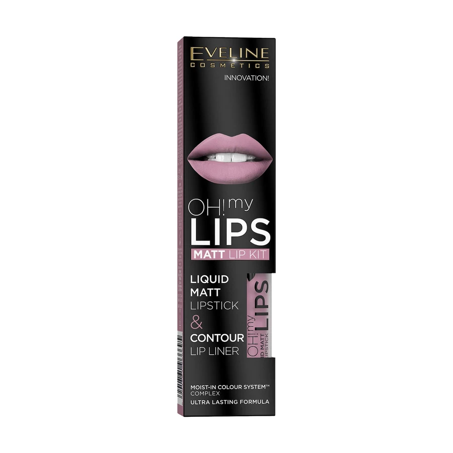 Помада для губ Oh! My Lips матовая жидкая 03 с карандашом, Eveline Cosmetics: цены и характеристики