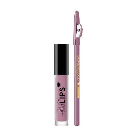 Помада для губ Oh! My Lips матовая жидкая 03 с карандашом, Eveline Cosmetics: цены и характеристики