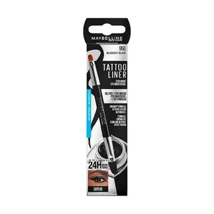 Стойкая гелевая подводка для век Maybelline New York Tattoo Liner со щеточкой Черная 3 г 