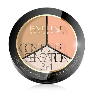 Палитра для коррекции лица Контур Сенсейшнл 02, Eveline Cosmetics