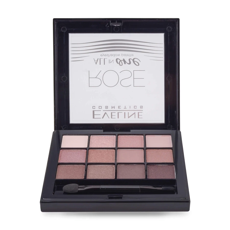 Палитра теней д/век Олл ин Ван ROSE 02 12гр, Eveline Cosmetics: цены и характеристики