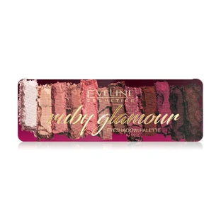 Палитра теней для век Ruby Glamour 12 оттенков, Eveline Cosmetics