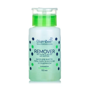 Жидкость для снятия гель-лака и биогеля Remover Виноград 150 мл, GlamBee