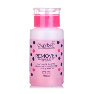 Рідина для зняття гель-лаку та біогелю Remover Малина 150 мл, GlamBee