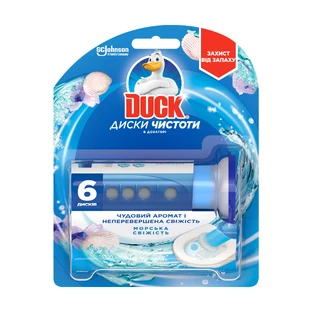 Диски чистоти для туалету Морська свіжість 6шт, Duck