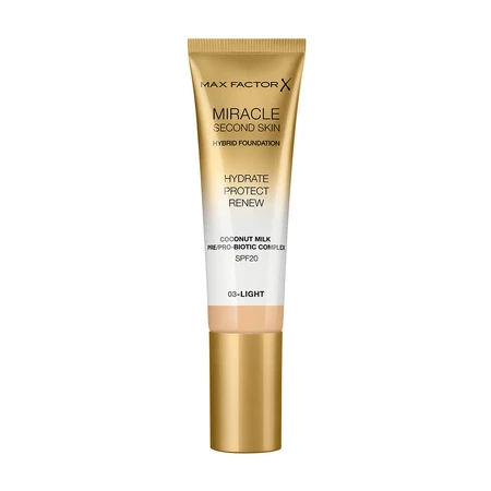 Тональная основа Miracle Second Skin Light 03, Max Factor: цены и характеристики