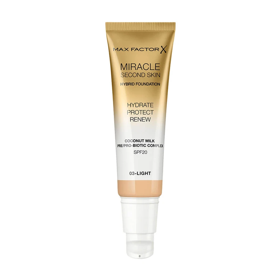 Тональная основа Miracle Second Skin Light 03, Max Factor: цены и характеристики