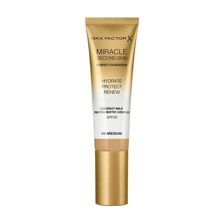 Тональная основа Miracle Second Skin Medium 05, Max Factor: цены и характеристики