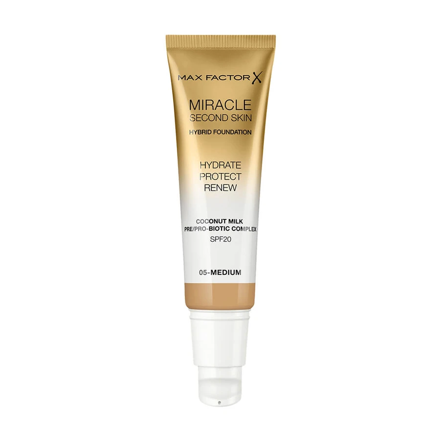 Тональная основа Miracle Second Skin Medium 05, Max Factor: цены и характеристики