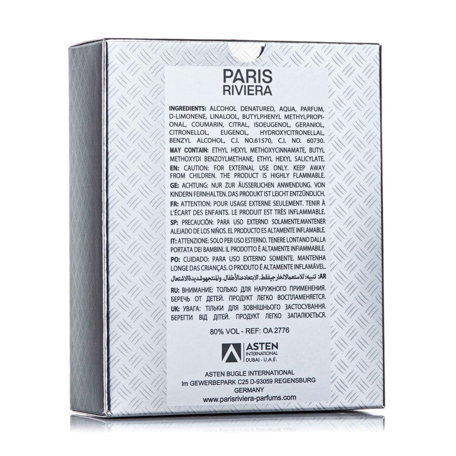 Туалетная вода мужская Chromium 100мл, Paris Riviera: цены и характеристики