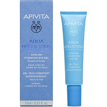 Увлажняющий гель Apivita Aqua Beelicious Cooling Hydrating Eye Ge для кожи вокруг глаз с охлаждающим эффектом, 15 мл