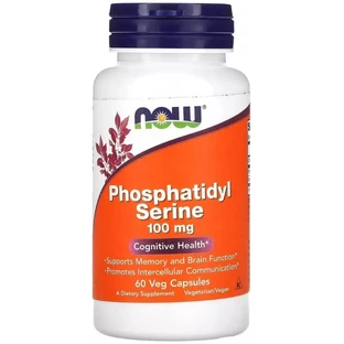 Фосфатидилсерин, 100 мг, Phosphatidyl Serine, Now Foods, 60 вегетаріанських капсул