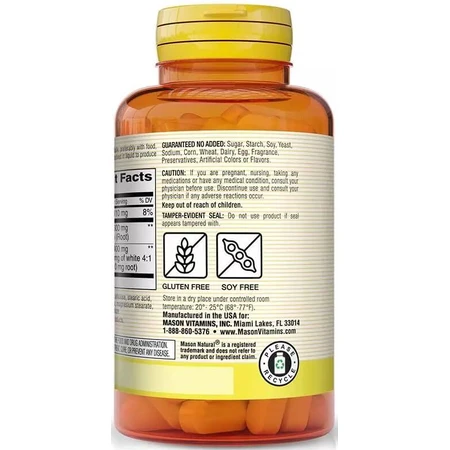Женьшень Корейський, 1000 мг, Korean Ginseng, Mason Natural, 60 таблеток: ціни та характеристики