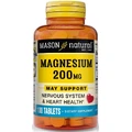 Магній, 200 мг, Magnesium, Mason Natural, 100 таблеток
