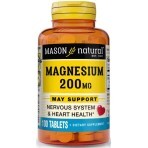 Магній, 200 мг, Magnesium, Mason Natural, 100 таблеток: ціни та характеристики
