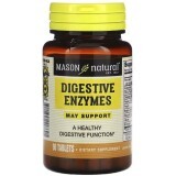 Пищеварительные ферменты, Digestive Enzymes, Mason Natural, 90 таблеток