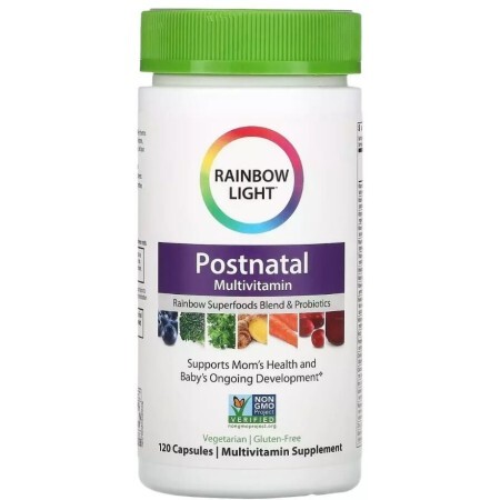 Мультивітаміни для Жінок у Післяродовий Період, Postnatal Multivitamin, Rainbow Light, 120 капсул