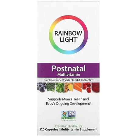 Мультивитамины для Женщин в Послеродовой Период, Postnatal Multivitamin, Rainbow Light, 120 капсул: цены и характеристики