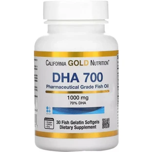 ДГК 700, Рыбий жир, 1000 мг, DHA 700 Fish Oil, California Gold Nutrition, 30 желатиновых капсул