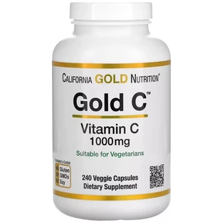 Витамин C, 1000 мг, Gold C, California Gold Nutrition, 240 вегетарианских капсул