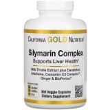 Комплекс силімарину з рослинними екстрактами, Silymarin Complex, California Gold Nutrition, 360 вегетаріанських капсул