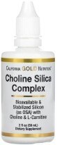 Комплекс холина и кремния для поддержания волос, кожи и ногтей, Choline Silica Complex, California Gold Nutrition, 59 мл