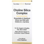 Комплекс холіну та кремнію для підтримки волосся, шкіри та нігтів, Choline Silica Complex, California Gold Nutrition, 59 мл: ціни та характеристики