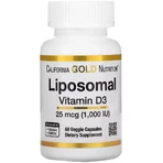 Ліпосомальний Вітамін D3, 1000 МО, Liposomal Vitamin D3, California Gold Nutrition, 60 вегетаріанських капсул: ціни та характеристики