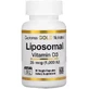 Ліпосомальний Вітамін D3, 1000 МО, Liposomal Vitamin D3, California Gold Nutrition, 60 вегетаріанських капсул
