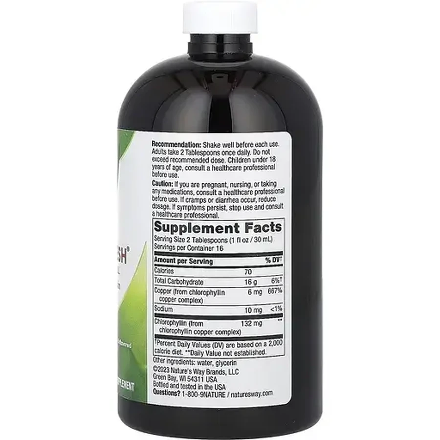 Рідкий хлорофіл Nature's Way Chlorofresh без добавок, не ароматизирован 473 мл: цены и характеристики