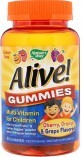 Мультивитамины для детей, Alive, Nature&#39;s Way, вкус винограда и апельсина, 90 жевательных конфет