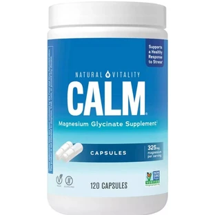 Глицинат Магния, 325 мг, CALM, Magnesium Glycinate, Natural Vitality, 120 капсул