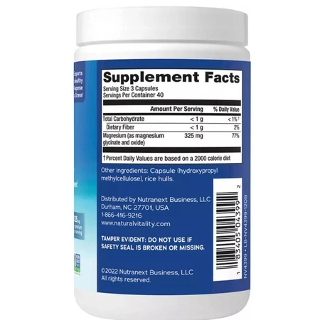 Глицинат Магния, 325 мг, CALM, Magnesium Glycinate, Natural Vitality, 120 капсул: цены и характеристики