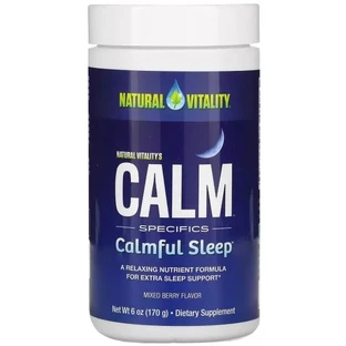 Напиток для спокойного сна, вкус ягод, CALM Specifics, Calmful Sleep, Natural Vitality, 170 гр