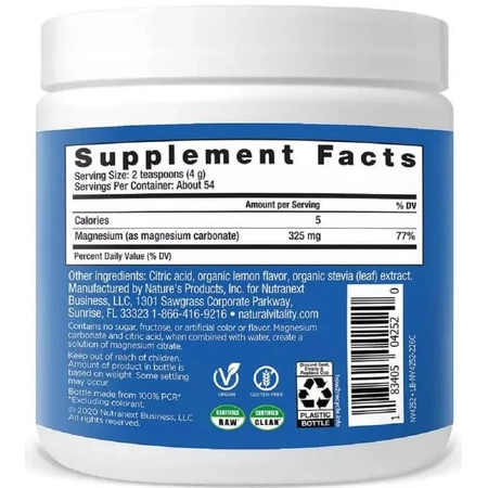 Напій-Антистрес, смак солодкий лимон, CALM, Anti-Stress Drink Mix, Natural Vitality, 226 гр (8 унцій): ціни та характеристики