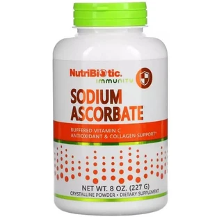 Аскорбат натрію, кристалічний порошок, Buffered Sodium Ascorbate, Vitamin C, Crystalline Powder, NutriBiotic, 227 гр