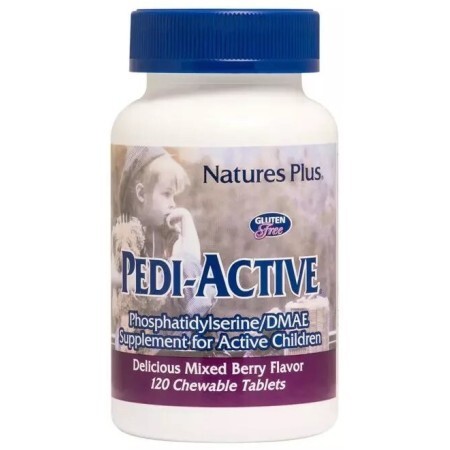 Добавка для активных детей (Фосфатидилсерин и DMAE), Natures Plus, 120 жевательных таблеток