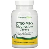 Магній, 250 мг, Dyno-Mins, Magnesium, Natures Plus, 90 таблеток